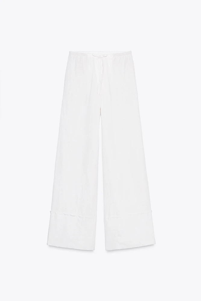 PANTALON LARGE 100 % LIN COLLECTION ZW