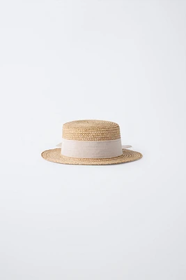 BOW BOATER HAT