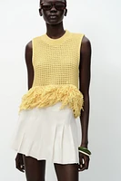 PLEATED MINI SKORT
