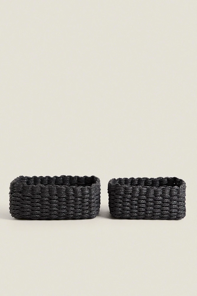 WOVEN PAPER BASKET