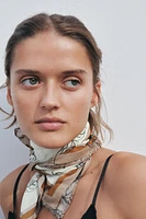 EMBROIDERED FLORAL SCARF