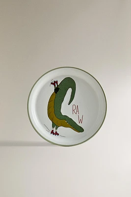 ASSIETTE ENFANT CÉRAMIQUE CROCODILE