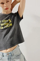 WASHED T-SHIRT WITH TEXT