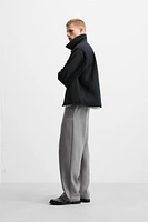 TEXTURED STRAIGHT FIT PANTS