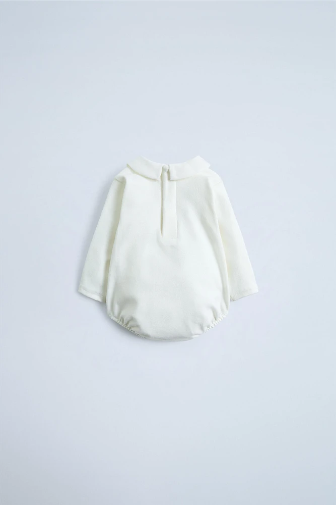 BODY MOLLETON BRODERIES COL COMBINÉ
