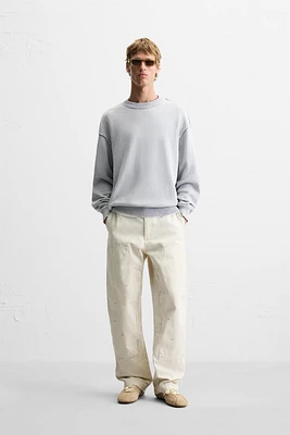 WASHED REVERSE EFFECT SWEATER