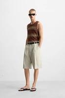 T-SHIRT EN MAILLE DÉBARDEUR LIN - VISCOSE
