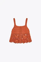 CROCHET KNIT TOP