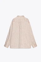 ZW COLLECTION OVERSIZED LINEN BLEND SHIRT