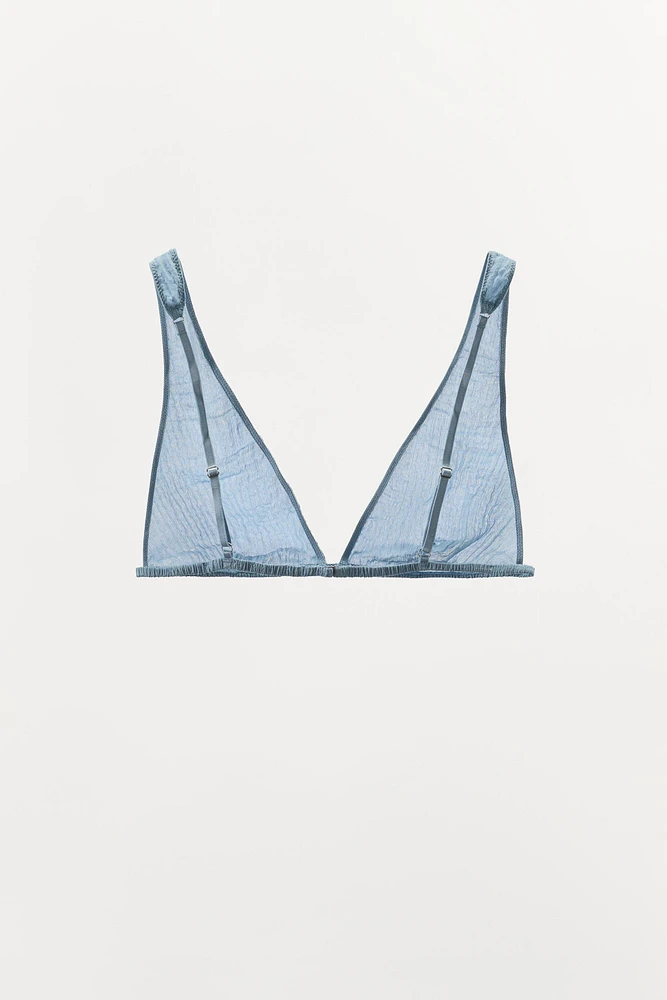 LIMITED EDITION 100% SILK CRINKLE EFFECT BRALETTE
