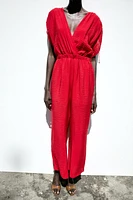 WIDE V-NECK JUMPSUIT