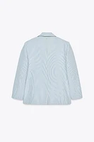 STRIPED BLAZER WITH SHOULDER PADS