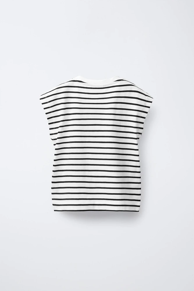STRIPED EYELASH T-SHIRT