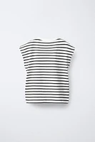 STRIPED EYELASH T-SHIRT