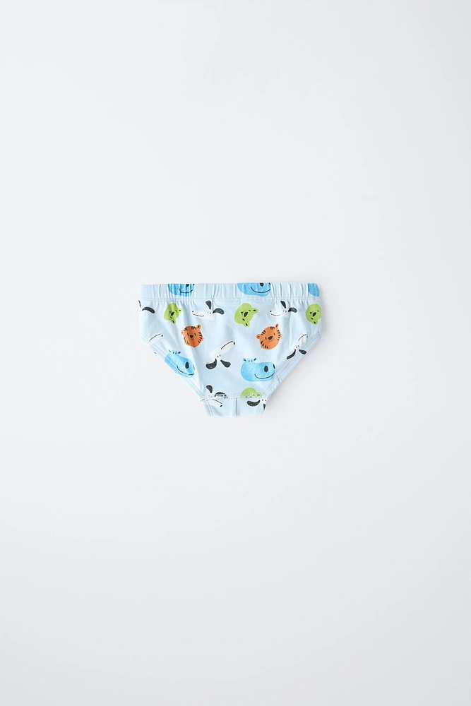 2-6 ANS/ LOT DE SIX SLIPS ANIMAUX