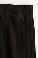 LIMITED EDITION SUEDE WIDE FIT PANTS