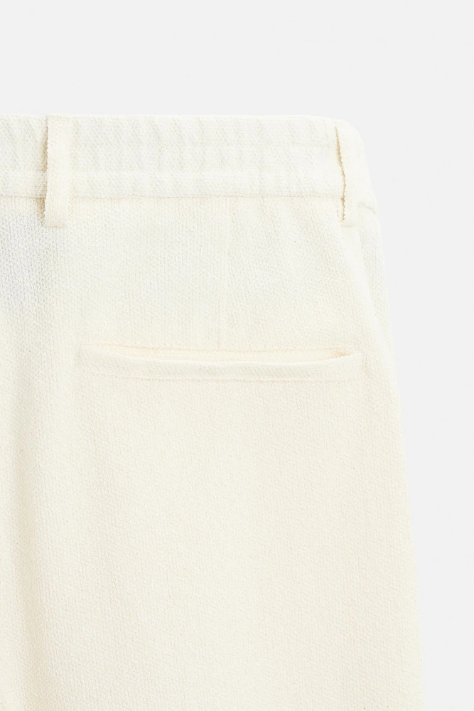PANTALON À TEXTURE VELOURS BOUCLÉ