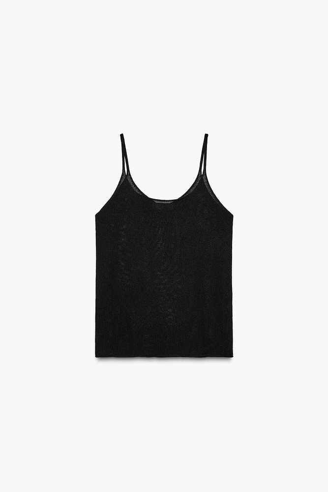 STRAPPY KNIT TOP