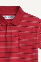 LIMITED EDITION STRIPED EMBROIDERED POLO SHIRT