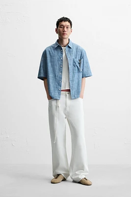 TEXTURED CONTRAST SHIRT