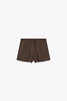 DRAWSTRING MINI SHORTS