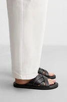 SANDALES EN CUIR À BRIDES