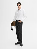 100% cotton regular fit textured shirt
