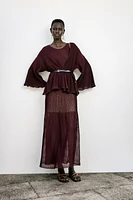 RIB KNIT CARDIGAN WITH BELT