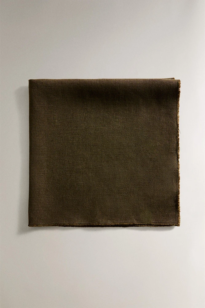 SERVIETTE DE TABLE LIN DÉLAVÉ