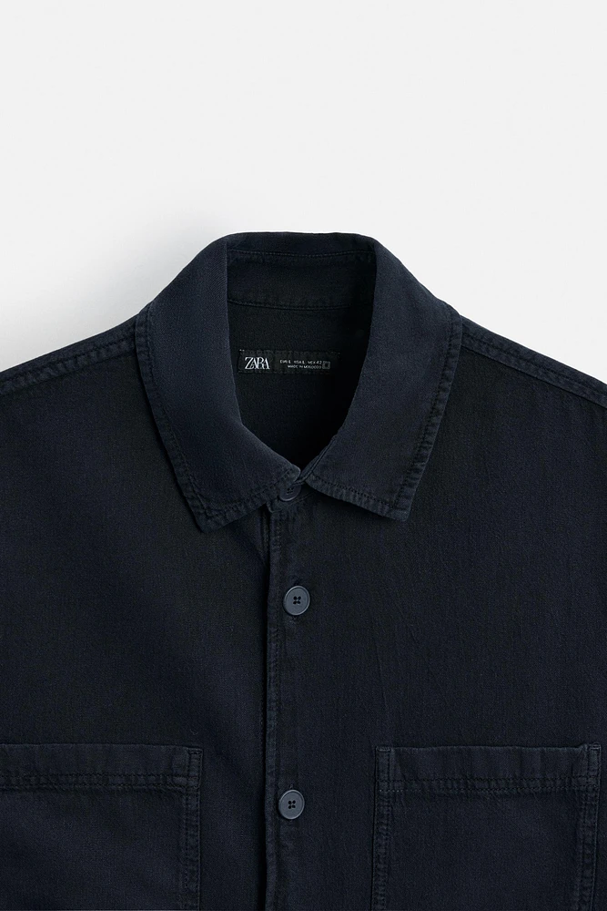 COTTON - LINEN OVERSHIRT