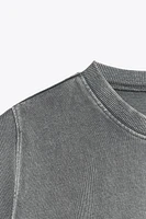 WASHED EFFECT SLEEVELESS T-SHIRT
