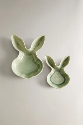 RABBIT STONEWARE BOWL