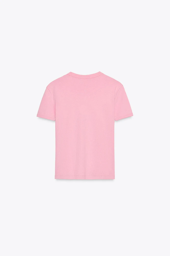 BACK SEAMED T-SHIRT