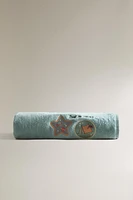 SERVIETTE DE BAIN ENFANT VELOURS PATCHWORK ESPACE