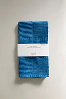 WAFFLE-KNIT COTTON KITCHEN TOWEL