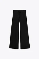 TEXTURED STRAIGHT LEG PANTS