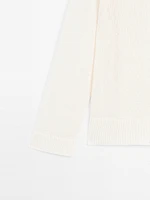 Cotton blend V-neck sweater