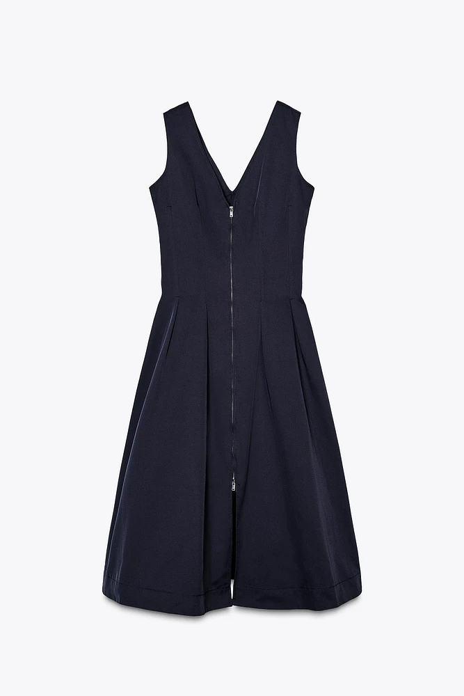 ZW COLLECTION ZIPPER MIDI DRESS