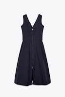 ZW COLLECTION ZIPPER MIDI DRESS
