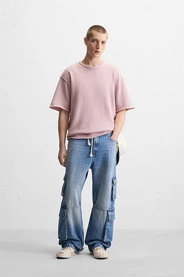 REVERSE EFFECT KNIT T-SHIRT