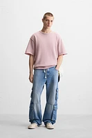 T-SHIRT MAILLE EFFET ENVERS