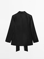 Blazer satiné avec foulard - STUDIO