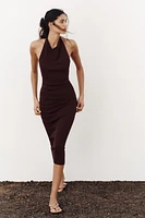 ROBE MI-LONGUE AVEC ENCOLURE AMÉRICAINE