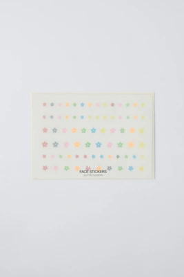 GLITTER FLOWERS ZARA FACE STICKERS