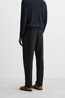 RELAXED FIT COTTON LINEN PANTS