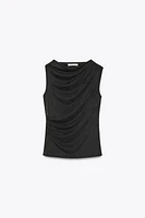 FLOWY RUCHED TOP