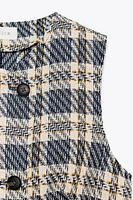 TEXTURED PLAID WAISTCOAT