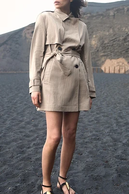 BELTED MIDI TRENCH COAT