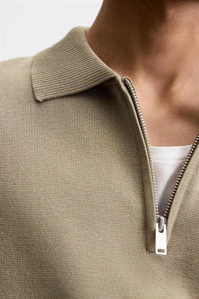RELAXED FIT KNIT POLO SHIRT