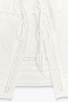EMBROIDERED TIE TOP